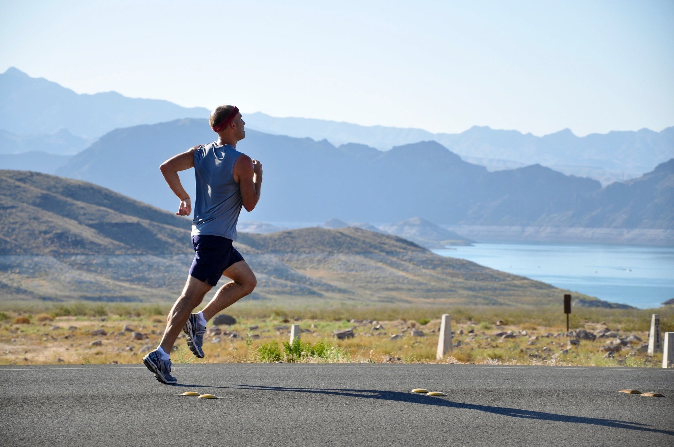 A person with athletic mindset running