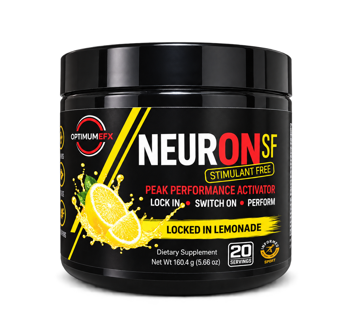 [Stim-Free] NeurON Stim-Free Locked-In Lemonade focus supplement, caffeine free, 20 servings